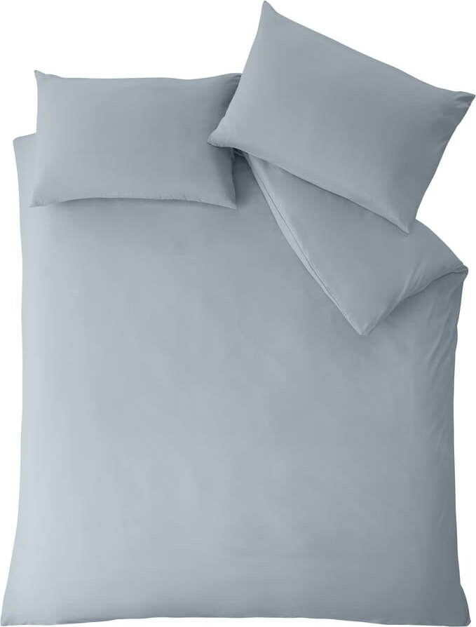 Šedomodré povlečení na dvoulůžko/prodloužené 230x220 cm So Soft Non-Iron – Catherine Lansfield