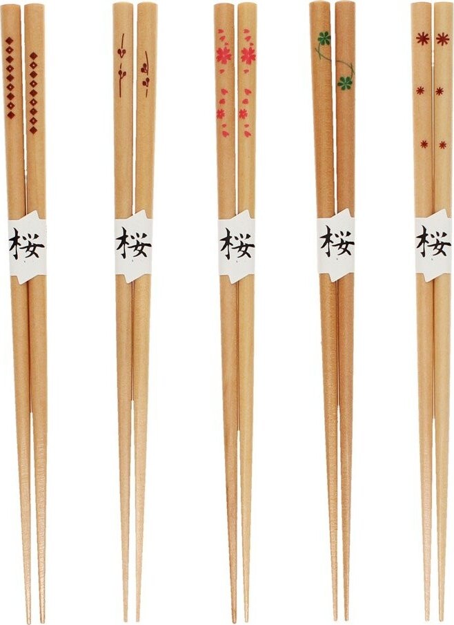 Dřevěné hůlky v sadě 5 ks v přírodní barvě Delicate – Rex London