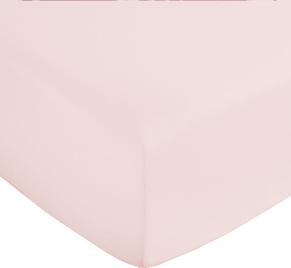 Růžové napínací prostěradlo z bavlněného saténu 150x200 cm Cotton Sateen – Bianca