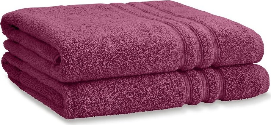 Tmavě růžové froté bavlněné osušky v sadě 2 ks 90x140 cm Zero Twist – Catherine Lansfield