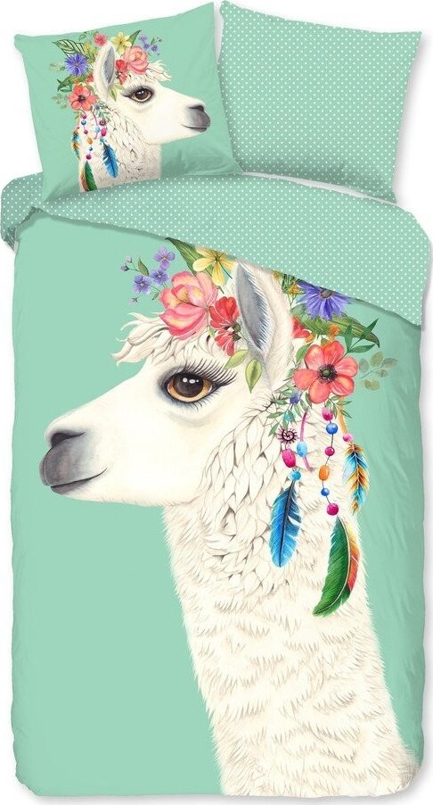 Bavlněné dětské povlečení na jednolůžko/prodloužené v mentolové barvě 140x220 cm Joey – Good Morning