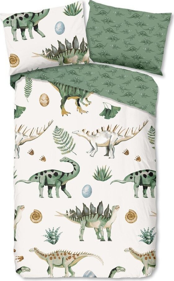 Zelené/béžové bavlněné dětské povlečení na jednolůžko 140x200 cm Gabi – Good Morning