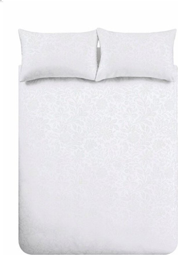 Bílé povlečení na dvoulůžko/prodloužené z žakáru 230x220 cm Fleur Matelassé – Bianca