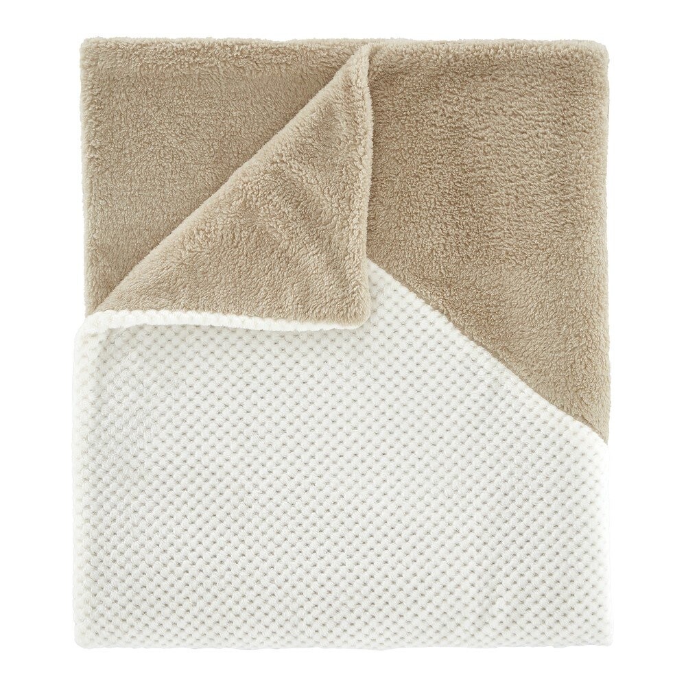Hnědá/béžová deka z mikroplyše 130x170 cm Cosy Larsson Geo – Catherine Lansfield