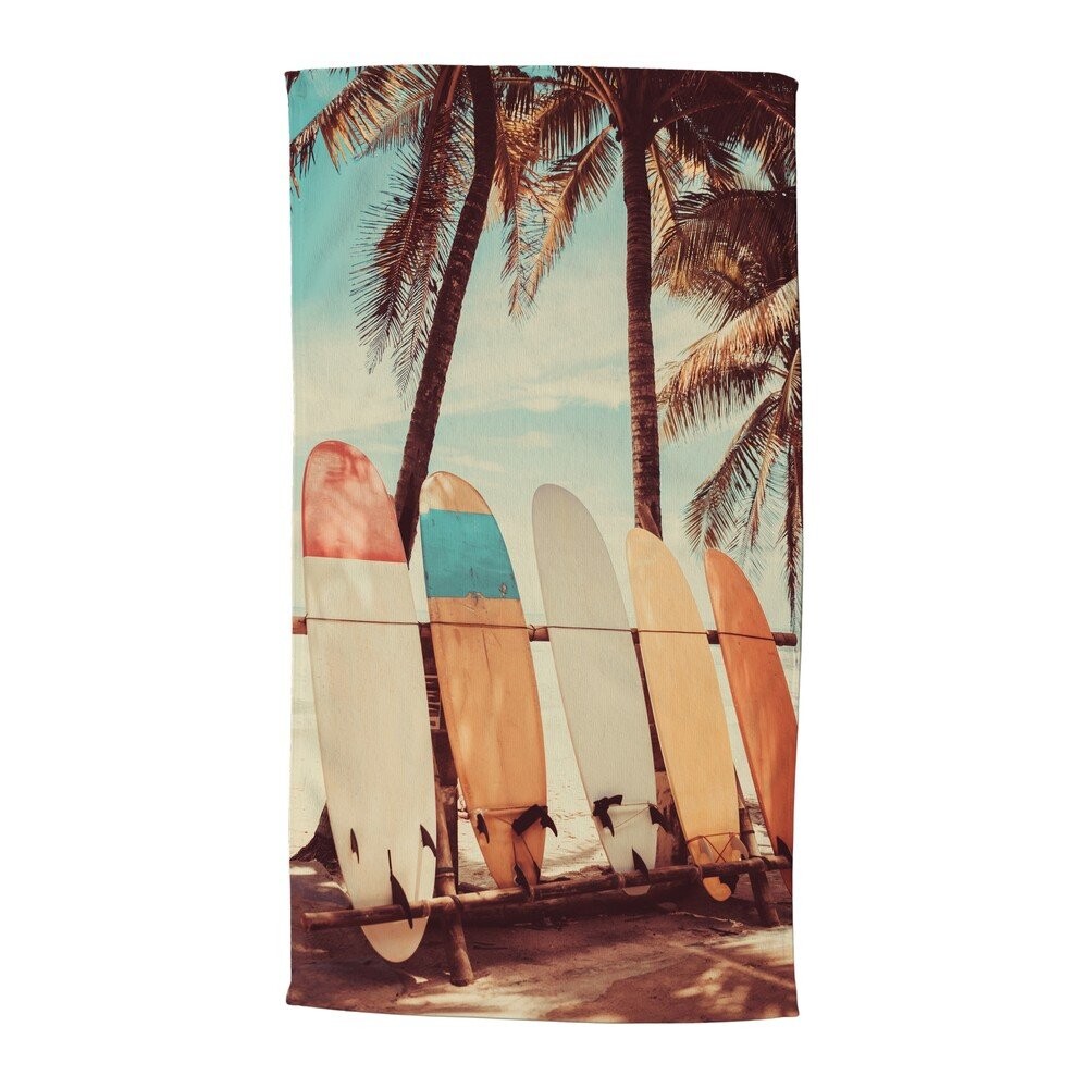 Sametová plážová osuška 100x180 cm Vintage Surf – Good Morning