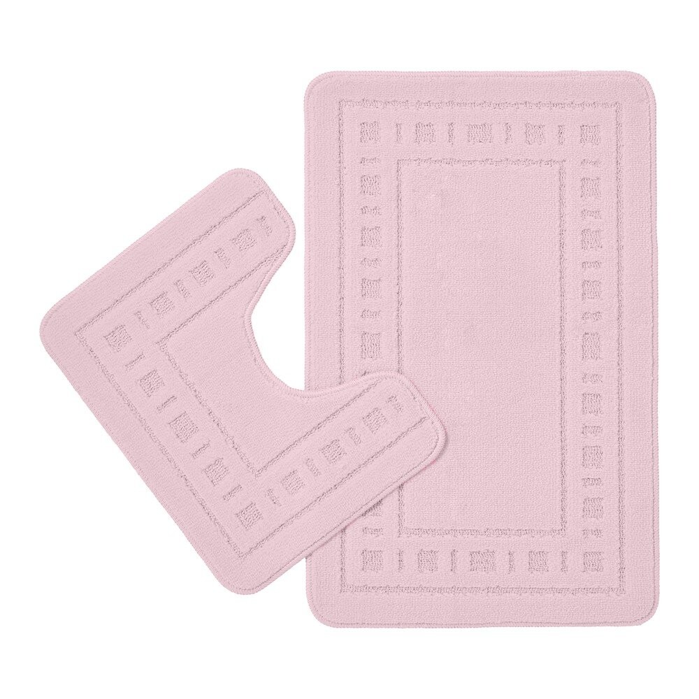 Světle růžové WC koupelnové předložky v sadě 2 ks 50x80 cm Armoni – Catherine Lansfield