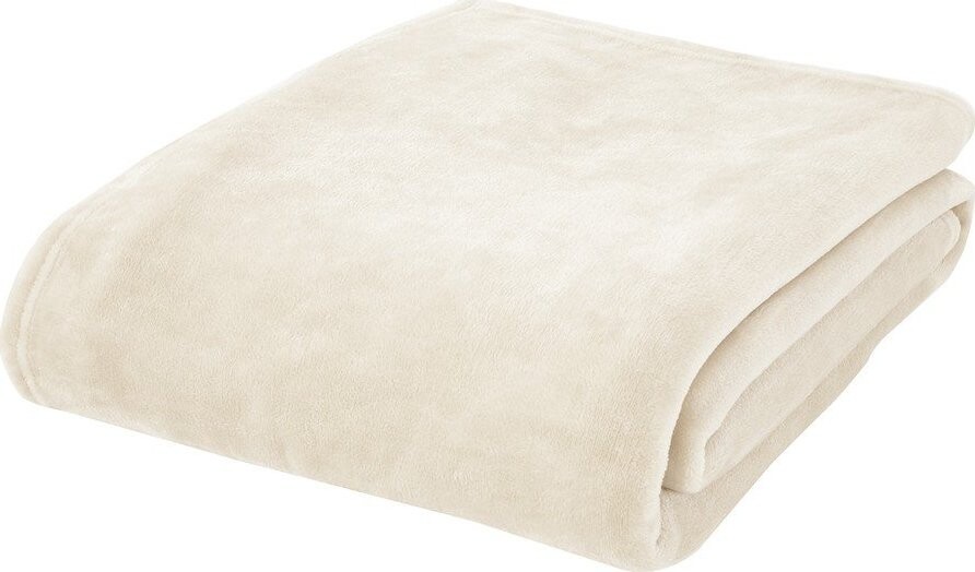 Krémová deka z mikroplyše 130x170 cm Raschel Velvet – Catherine Lansfield