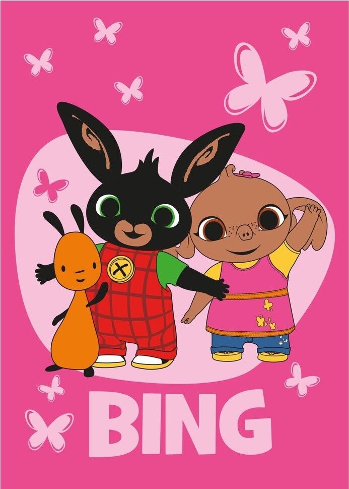 Růžová fleecová dětská deka 100x150 cm Bing Bunny 