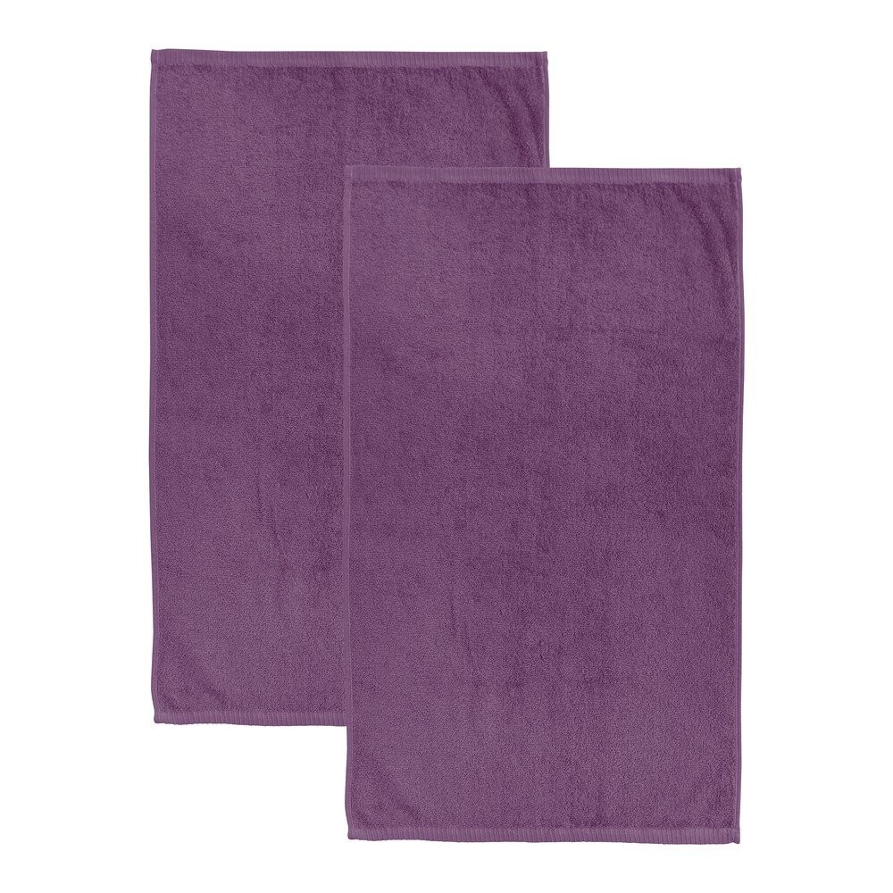 Fialové rychleschnoucí/froté bavlněné osušky v sadě 2 ks 90x140 cm Quick Dry – Catherine Lansfield