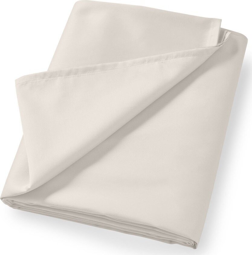 Béžové prostěradlo z bavlněného saténu 180x260 cm Cotton Sateen – Bianca