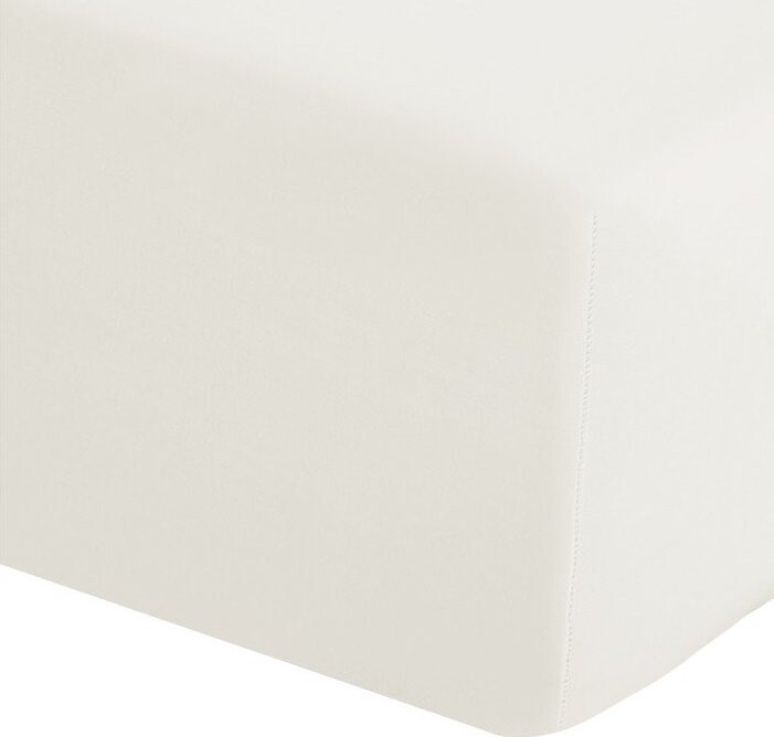 Krémové napínací perkálové prostěradlo 90x190 cm Easy Iron Percale – Catherine Lansfield