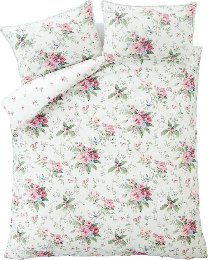 Krémové povlečení na dvoulůžko/prodloužené 230x220 cm Bridgerton Penelope Floral – Catherine Lansfield