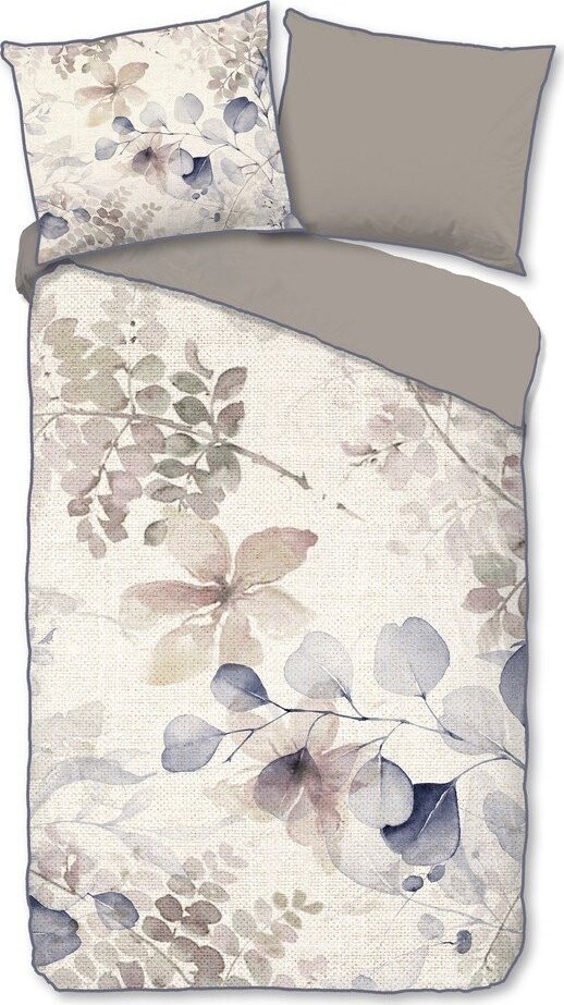 Béžové povlečení na jednolůžko/prodloužené z bavlněného saténu 140x220 cm Fivien – Descanso