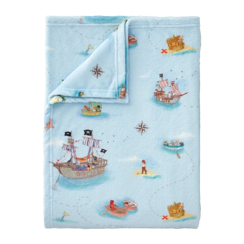 Modrá dětská deka z mikroplyše 150x200 cm Pirates – Belle & Boo