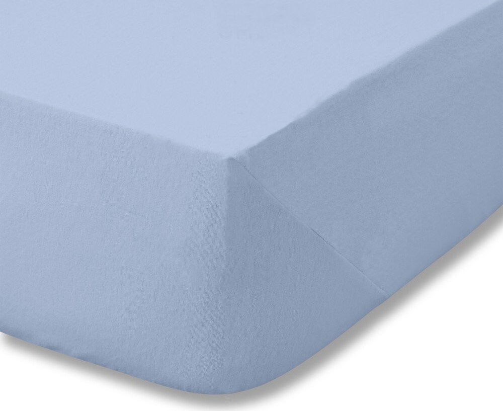 Světle modré napínací flanelové prostěradlo 90x190 cm Brushed – Catherine Lansfield