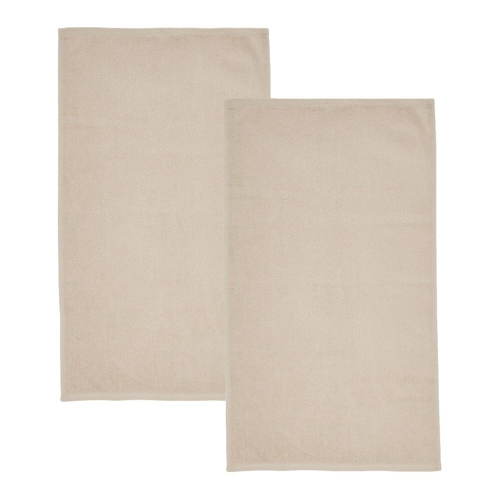 Béžové rychleschnoucí/froté bavlněné osušky v sadě 2 ks 90x140 cm Quick Dry – Catherine Lansfield