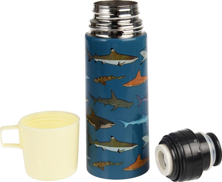 Modrá dětská termoska 350 ml Sharks – Rex London
