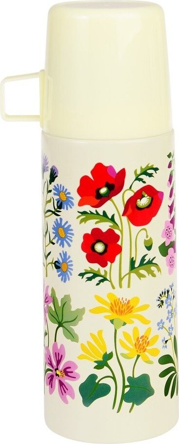Krémová dětská termoska 350 ml Wild Flowers – Rex London
