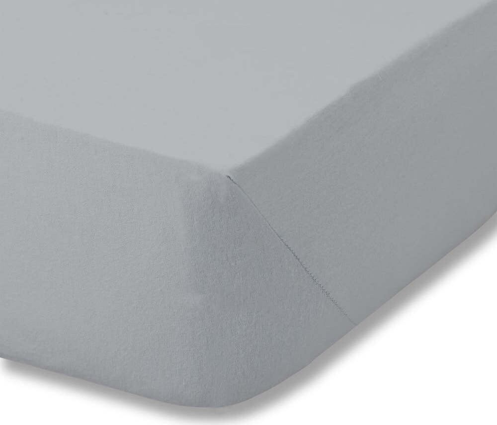 Šedé napínací flanelové prostěradlo 150x200 cm Brushed – Catherine Lansfield