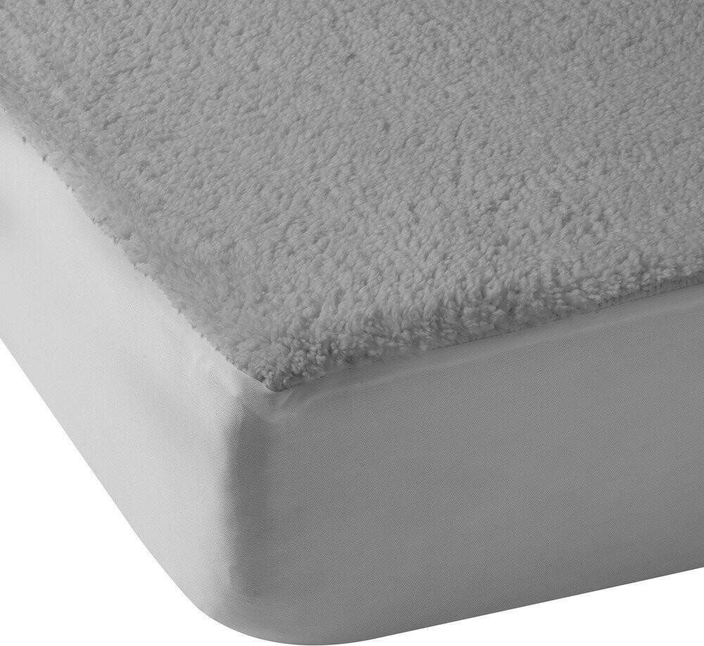 Šedé napínací prostěradlo z mikroplyše 135x190 cm Thermal Sherpa – Catherine Lansfield