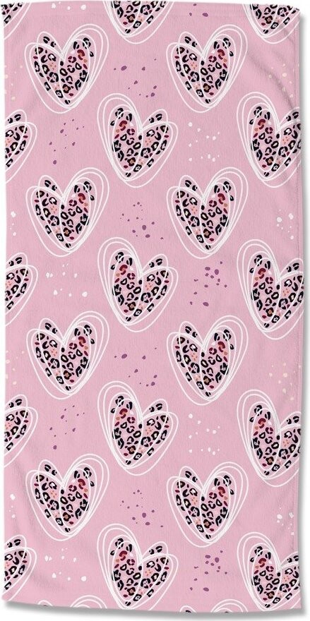 Růžová dětská sametová plážová osuška 75x150 cm Femke – Good Morning