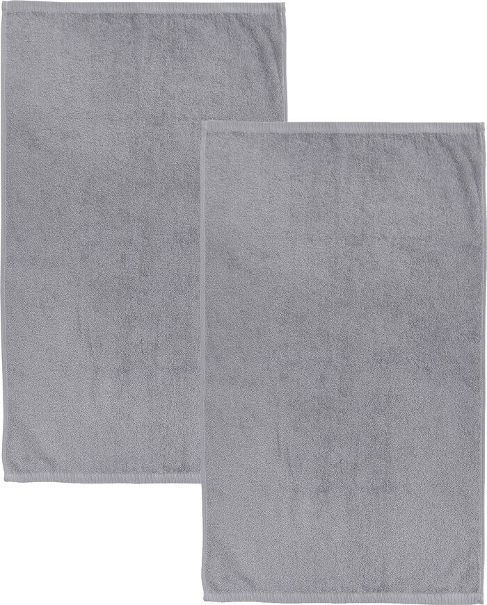 Šedé rychleschnoucí/froté bavlněné osušky v sadě 2 ks 90x140 cm Quick Dry – Catherine Lansfield