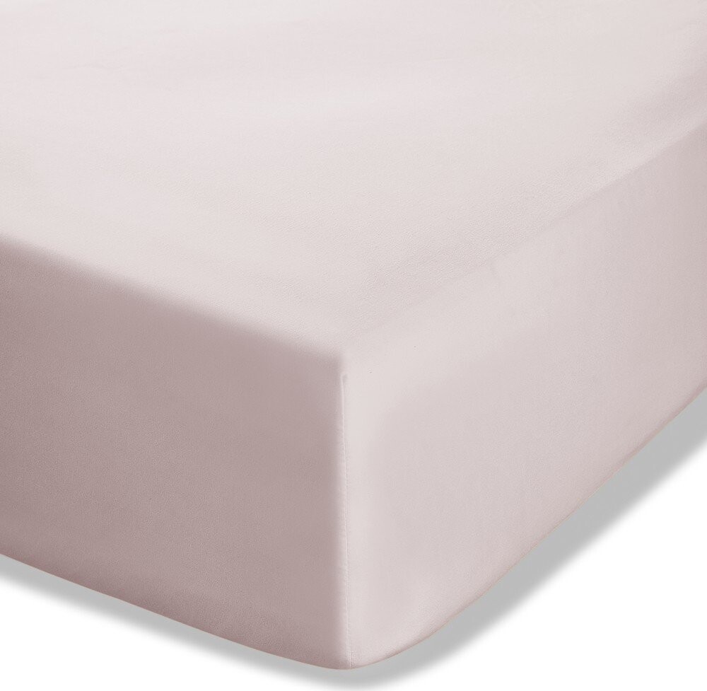 Světle růžové napínací perkálové prostěradlo 90x190 cm Easy Iron Percale – Catherine Lansfield