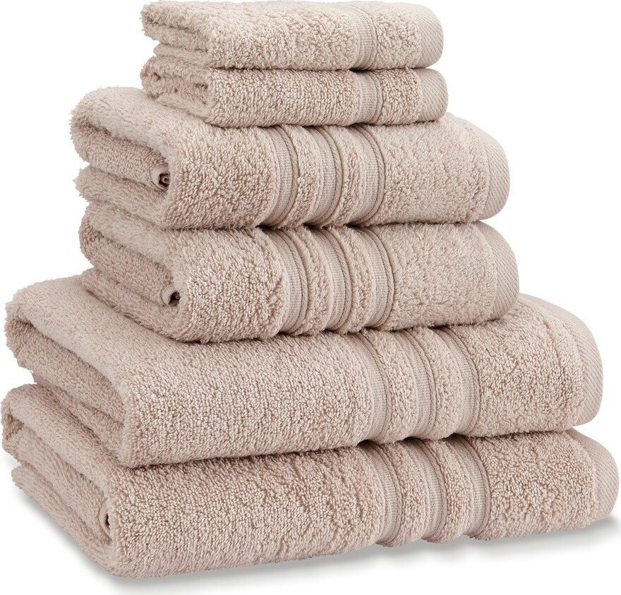 Béžové froté bavlněné ručníky a osušky v sadě 6 ks Zero Twist – Catherine Lansfield