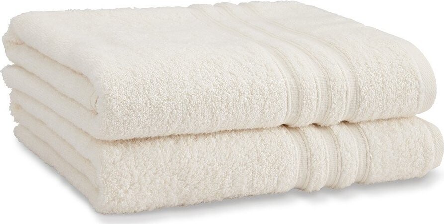 Krémové froté bavlněné osušky v sadě 2 ks 90x140 cm Zero Twist – Catherine Lansfield