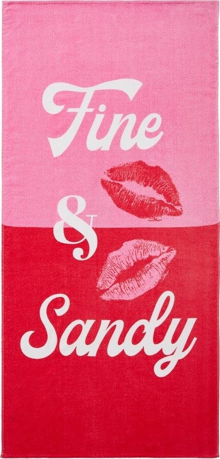 Červená/růžová froté bavlněná plážová osuška 76x160 cm Fine and Sandy – Sassy B