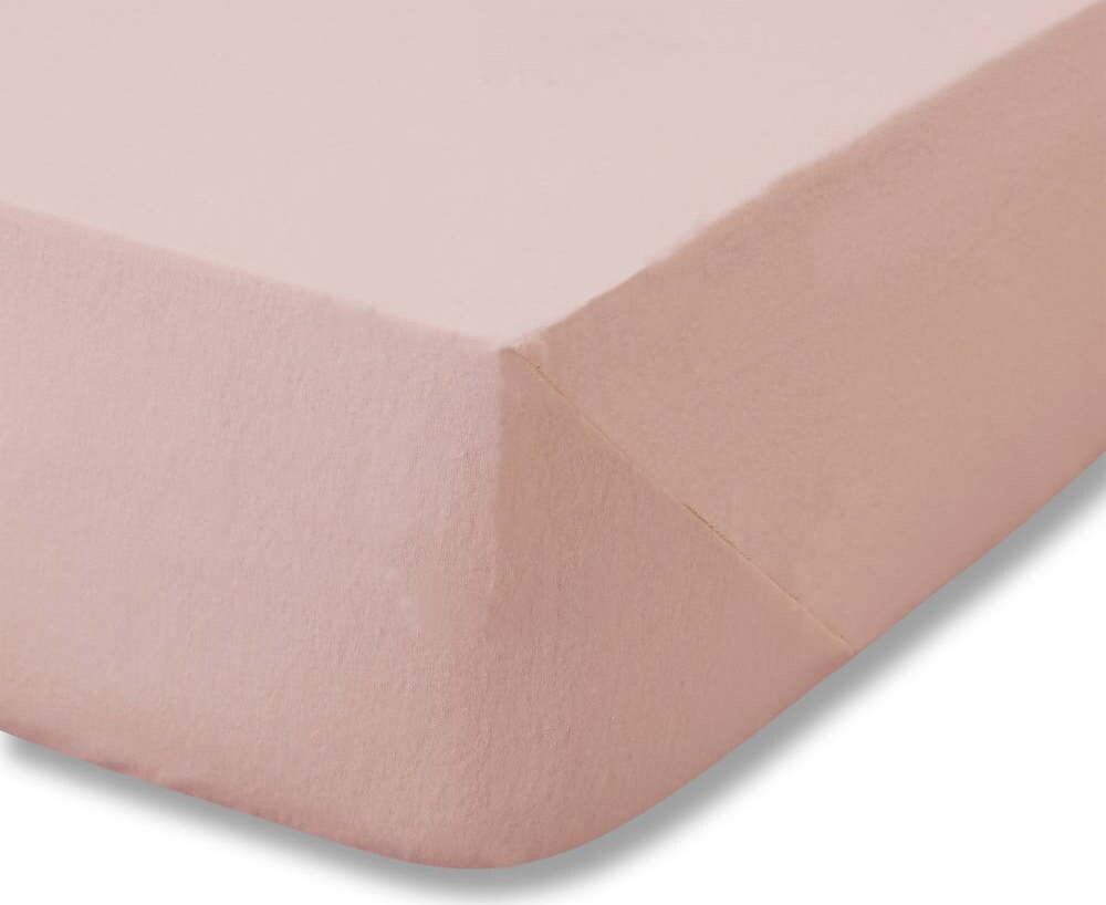 Růžové napínací flanelové prostěradlo 150x200 cm Brushed – Catherine Lansfield