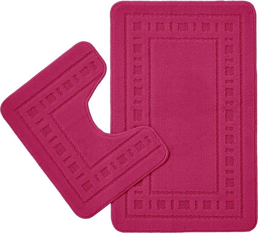 Tmavě růžové WC koupelnové předložky v sadě 2 ks 50x80 cm Armoni – Catherine Lansfield