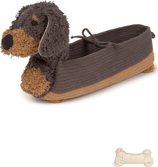 Tmavě hnědý látkový dětský koš na hračky 59x16x23 cm Sparky – Lorena Canals