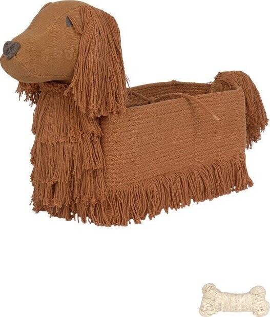 Hnědý látkový dětský koš na hračky 68x24x35 cm Poppy – Lorena Canals