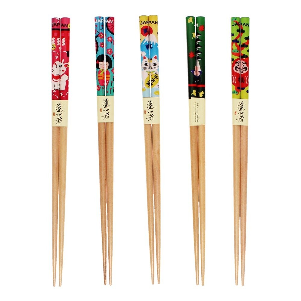 Dřevěné hůlky v sadě 5 ks v přírodní barvě Wagara – Rex London