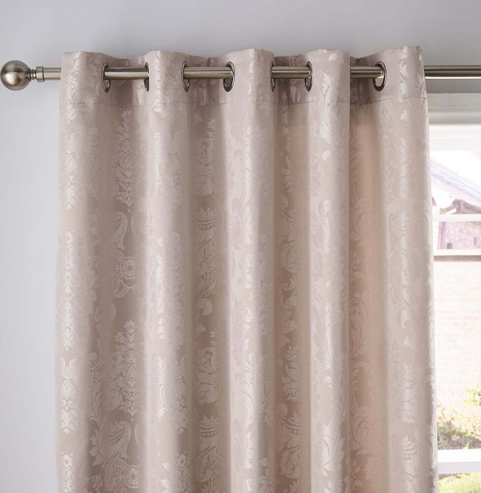 Béžové damaškové závěsy v sadě 2 ks 168x183 cm Damask Jacquard – Catherine Lansfield