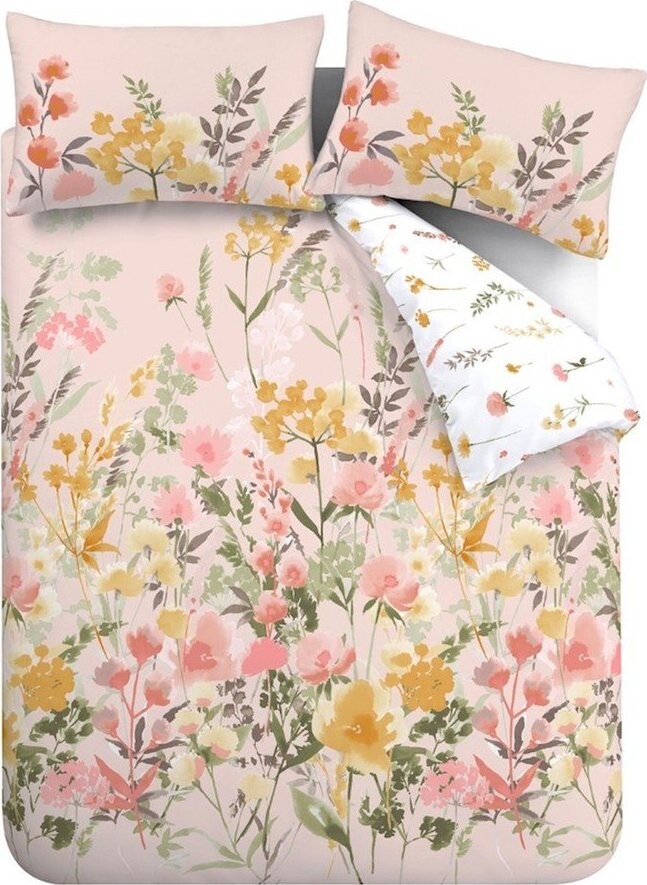 Růžové povlečení na dvoulůžko/prodloužené 230x220 cm Countryside Floral – Catherine Lansfield