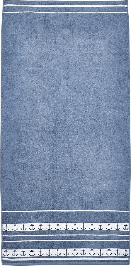 Modrá bavlněná plážová osuška 90x180 cm Anchors – Catherine Lansfield