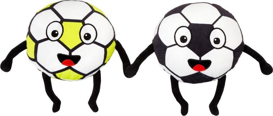 Plyšové dětské polštářky v sadě 2 ks 25x25 cm Forever Together Football – Catherine Lansfield