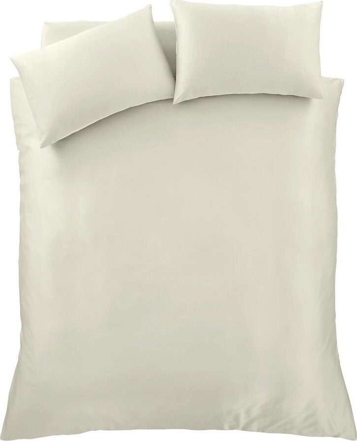 Béžové saténové povlečení na dvoulůžko/prodloužené 230x220 cm Silky Soft – Catherine Lansfield