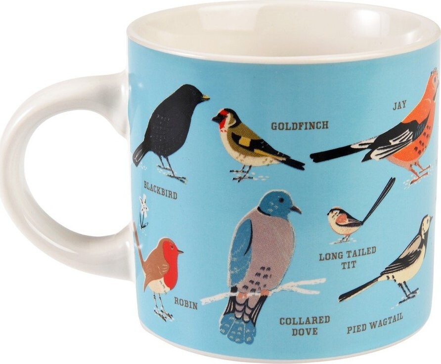 Modrý/krémový keramický hrnek 350 ml Garden Birds – Rex London