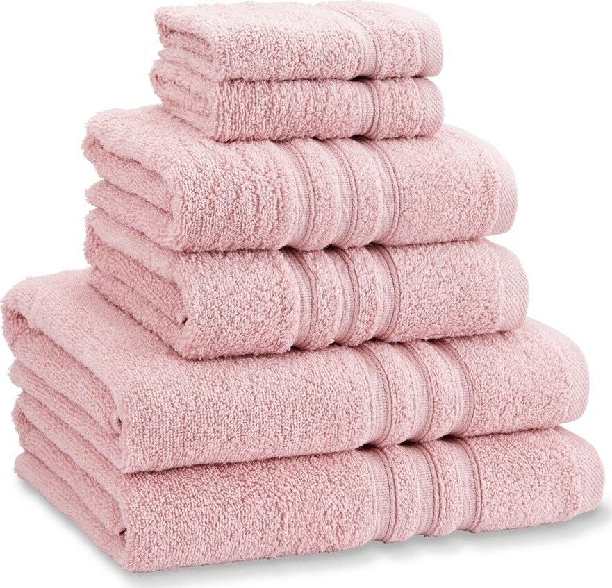 Světle růžové froté bavlněné ručníky a osušky v sadě 6 ks Zero Twist – Catherine Lansfield