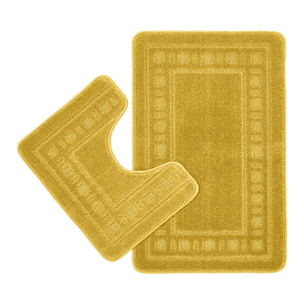 Žluté WC koupelnové předložky v sadě 2 ks 50x80 cm Armoni – Catherine Lansfield