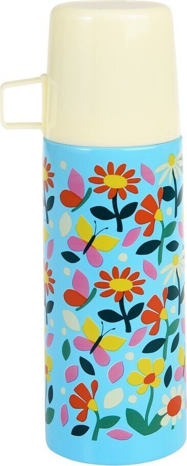 Modrá/krémová dětská termoska 350 ml Butterfly Garden – Rex London