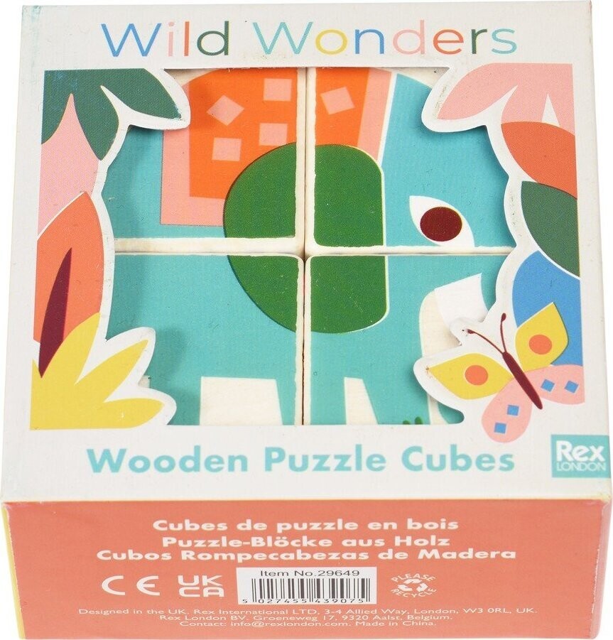 Dřevěné kostky Wild Wonders – Rex London