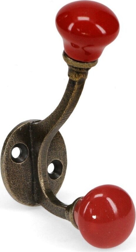 Červený kovový nástěnný věšák 3 cm – Rex London