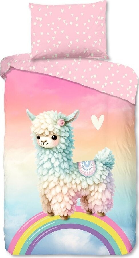 Růžové bavlněné dětské povlečení na jednolůžko 140x200 cm Chico – Good Morning