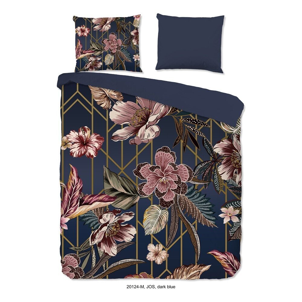 Tmavě modré povlečení na dvoulůžko/prodloužené z mikrovlákna 200x220 cm Jos – Good Morning