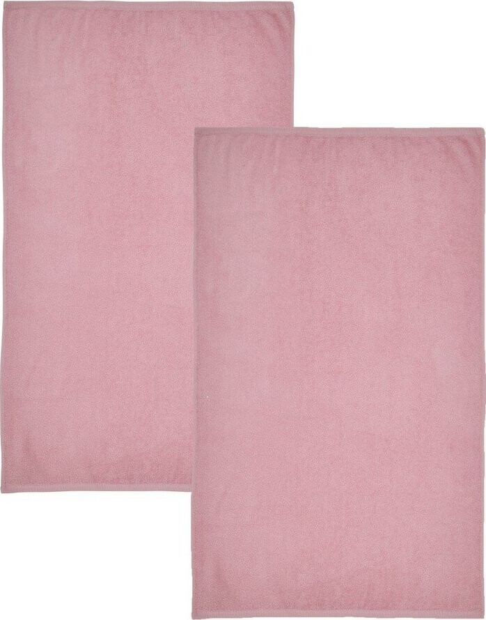 Růžové rychleschnoucí/froté bavlněné osušky v sadě 2 ks 90x140 cm Quick Dry – Catherine Lansfield