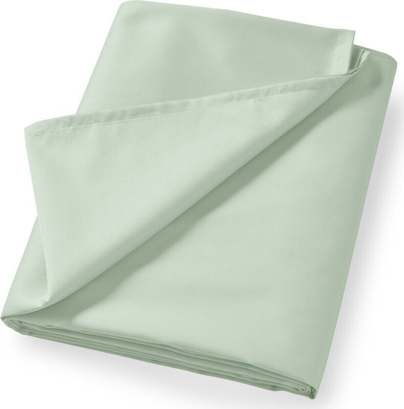 Světle zelené prostěradlo z bavlněného saténu 230x260 cm Cotton Sateen – Bianca